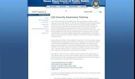 
							         CJIS Security Awareness Training - TxDPS								  
							    