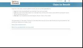 
							         Claim for Benefit: Benefit Calculator and Claim								  
							    