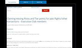 
							         Claiming missing Avios and Tier points for past flights/other ...								  
							    