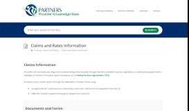 
							         Claims and Rates Information - Partners Behavorial Health ...								  
							    