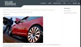 
							         Claims Deadline VW/Audi Diesel Emissions Settlement | Keller ...								  
							    