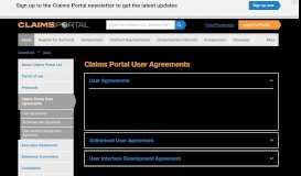 
							         Claims Portal User Agreements - Claims Portal								  
							    
