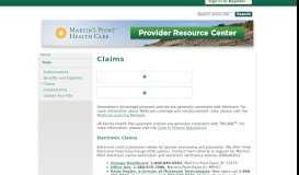
							         Claims - Providers - Martin's Point Health Care								  
							    