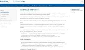 
							         Claims & Remittance - InstaMed Developer Portal								  
							    