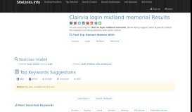 
							         Clairvia login midland memorial Results For Websites Listing								  
							    