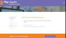 
							         Clairvia Scheduling System — UCSF Nursing								  
							    
