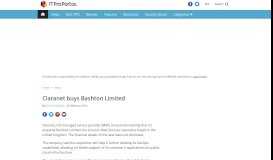 
							         Claranet buys Bashton Limited | ITProPortal								  
							    