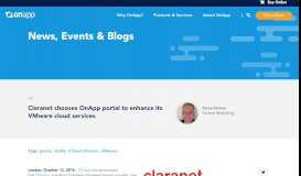 
							         Claranet chooses OnApp portal to enhance its VMware cloud services								  
							    