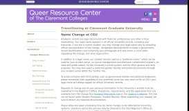 
							         Claremont Graduate University - Queer Resource Center at The ...								  
							    