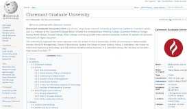 
							         Claremont Graduate University - Wikipedia								  
							    