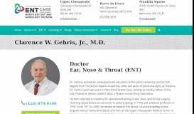 
							         Clarence W. Gehris, Jr. | ENT Doctor | The Centers For Advanced ENT ...								  
							    