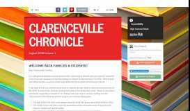 
							         CLARENCEVILLE CHRONICLE | Smore Newsletters for Education								  
							    