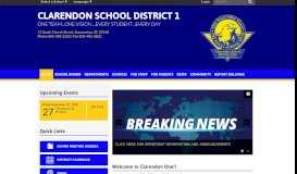 
							         Clarendon School District 1: Home								  
							    