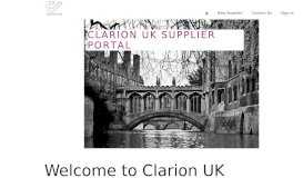 
							         Clarion UK Supplier Portal - Custom Portal								  
							    
