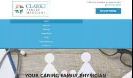 
							         Clarke Family Medicine: YOUR CARING FAMILY PHYSICIAN								  
							    