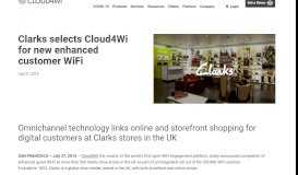 
							         Clarks selects Cloud4Wi for new enhanced customer Wi-Fi								  
							    