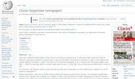 
							         Clarín (Argentine newspaper) - Wikipedia								  
							    