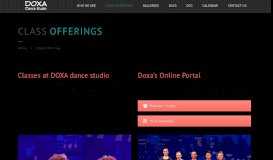 
							         Class Offerings – DOXA Dance Studio								  
							    