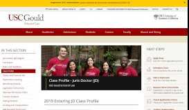 
							         Class Profile | USC Gould School of Law								  
							    