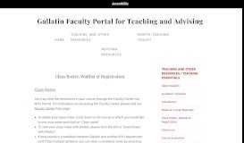 
							         Class Roster, Waitlist & Registration – Gallatin Faculty Portal for ...								  
							    