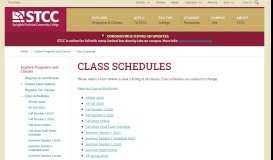 
							         Class Schedules - Springfield Technical Community College								  
							    