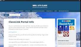 
							         ClassLink Portal Info | Mrs. Le's Class								  
							    