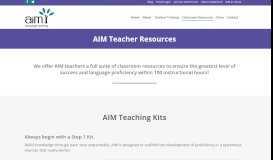 
							         Classroom Resources – AIM Language Learning								  
							    