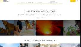 
							         Classroom Resources | National Geographic Society								  
							    