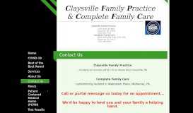 
							         Claysville Family Pratice - Contact Us - Claysville Family Practice								  
							    