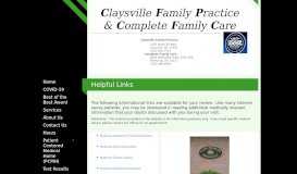 
							         Claysville Family Pratice - Helpful Links - Claysville Family Practice								  
							    
