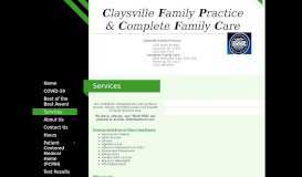 
							         Claysville Family Pratice - Services - Claysville Family Practice								  
							    