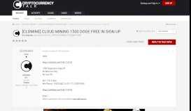 
							         [cldmine] Cloud Mining 1500 Doge Free In Sign UP - CRYPTOCURRENCY ...								  
							    