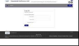 
							         CleanLink - Log in - CleanLink Portal								  
							    