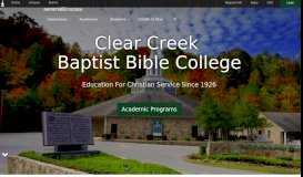 
							         Clear Creek Baptist Bible College – Education For Christian Service								  
							    