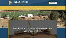 
							         Clear Creek High School: Home								  
							    