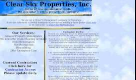 
							         Clear Sky Properties, Inc.								  
							    