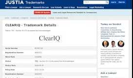 
							         CLEARIQ Trademark of TransUnion Healthcare LLC ...								  
							    