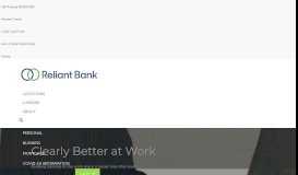
							         Clearly Better at Work | Bank at Work | Business Banking | Reliant Bank								  
							    
