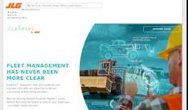 
							         ClearSky™ Fleet Management Software | Equipment Telematics | JLG								  
							    