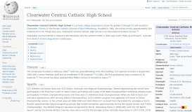 
							         Clearwater Central Catholic High School - Wikipedia								  
							    