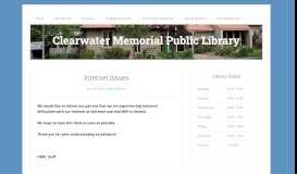 
							         Clearwater Memorial Public Library								  
							    
