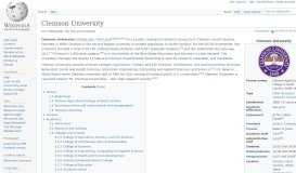 
							         Clemson University - Wikipedia								  
							    