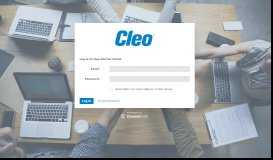 
							         Cleo Partner Portal: Log In								  
							    