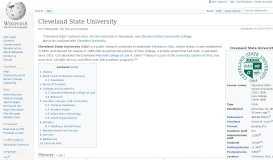 
							         Cleveland State University - Wikipedia								  
							    