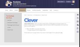 
							         Clever Student Portal - Acalanes Union High School District								  
							    