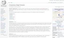 
							         Clewiston High School - Wikipedia								  
							    