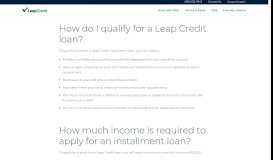 
							         Click here for a quick decision for your online loan - Leap Credit								  
							    