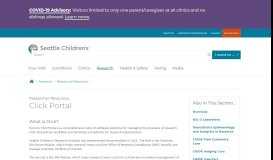 
							         Click Portal - Seattle Children's								  
							    