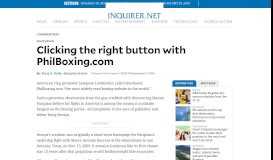 
							         Clicking the right button with PhilBoxing.com | Inquirer Sports								  
							    