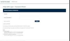 
							         Client Access | Help with Login - Password ... - Raymond James								  
							    